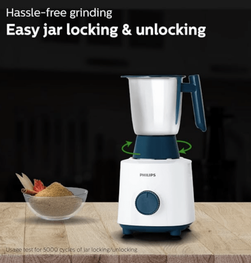 Philips HL7536/01-500 W Mixer Grinder with 4 Jar (3 Stainless Steel Jar +1 Blender Jars), Bigger jar sizes, with 5 Year Warranty on Motor - Image 2